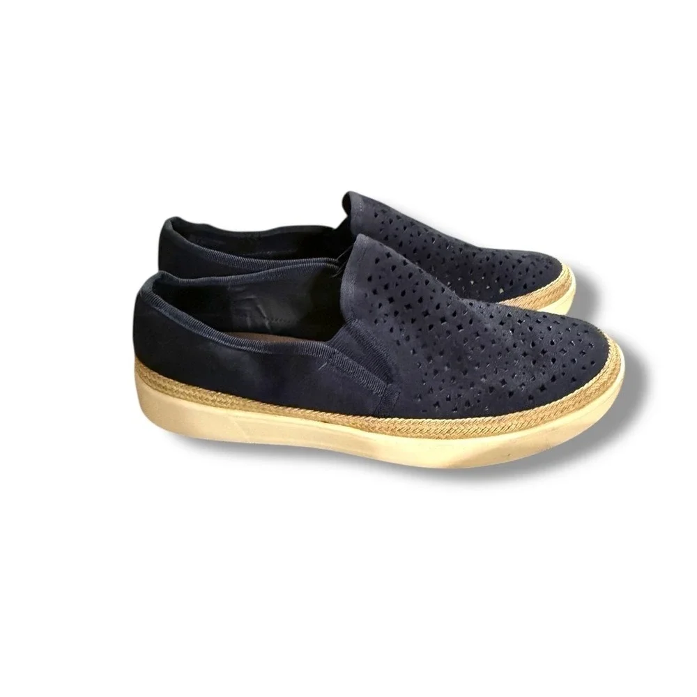 Sonoma NWT Slip On Sneakers Women's Size 10‎ Navy Perforated Espadrille Casual